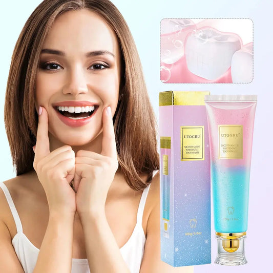 Whitening Toothpaste Nicotinamide Dazzling Toothpaste Remove Plaque Stains Teeth Oral Hygiene Clean Fresh Breath Teeth Care 100g Good Vibrations