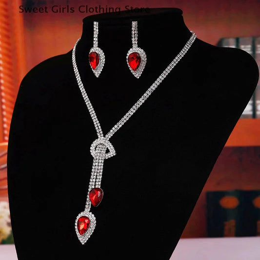 Fashion Necklace Earrings Set Dress Accessories Necklace Earrings Jewelry Set Wedding Dress Up Accessories Party Holiday Gift Good Vibrations Adult Super Store