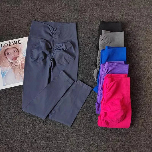 High-end Yoga Pants Women Fitness Leggings High elastic Sports Pants Push UP Tights Running Leggings Breathable Gym Leggings Good Vibrations