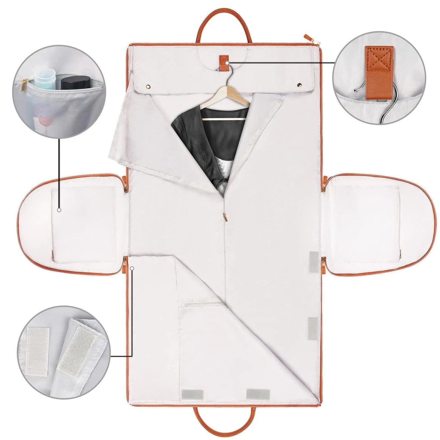 PU Folding Suit Storage Bag Large Capacity Travel Duffle Bag Women's Handbag Waterproof Totes Gym Bag Outdoor Fitness Bag Good Vibrations