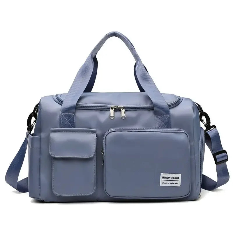 Travel Bag Large Capacity Weekender Carry On Duffle Bags with Shoe Compartment Sports Fitness Bags for Women Shoulder Bag Good Vibrations