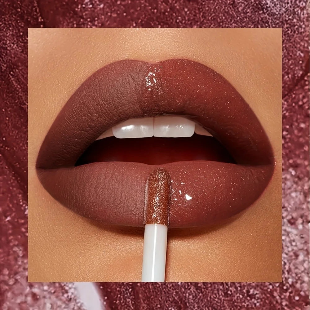 Silky Lip Gloss-Waterproof, Long-Lasting Moisturizing Liquid Lipstick with Mirror Finish, Non-Sticky, Full Shine, Fade-Resistant Good Vibrations