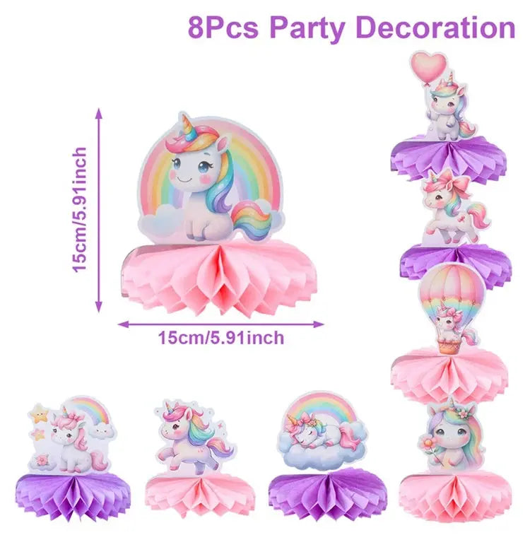 Rainbow Unicorn Honeycomb Ornament Set Rainbow Unicorn Birthday Party Decoration Kids Baby Shower Birthday Party Supplies Good Vibrations