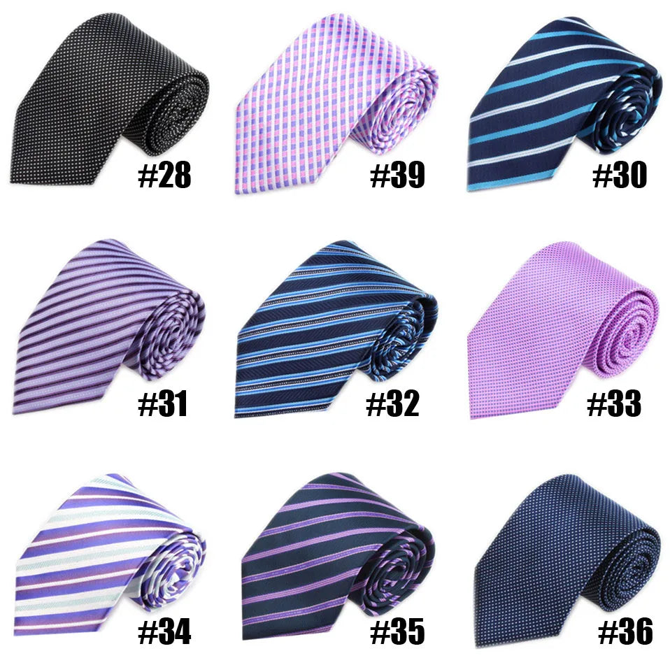 Fashion Ties for Men Women 8cm 3.15'' Business Wedding Accessories Silk Tie Mens Black Blue Gray White Pink Red Necktie Good Vibrations