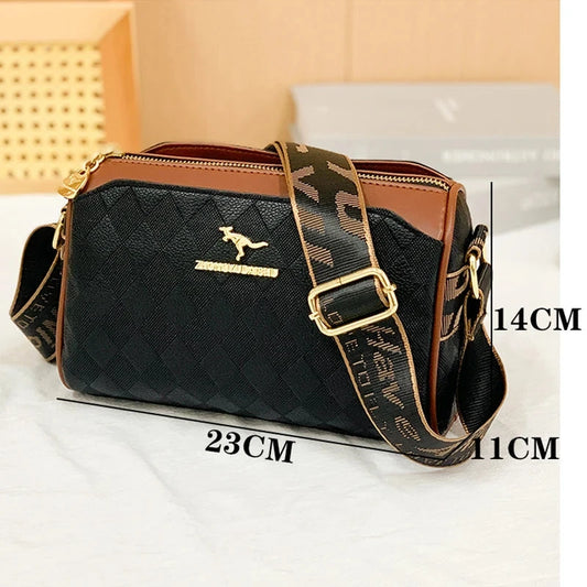 Luxury High Quality Women Messenger Bag Famous Designer Lady Shoulder Bags Fashionable Checkered Trendy Crossbody Bolsas Sac A Good Vibrations