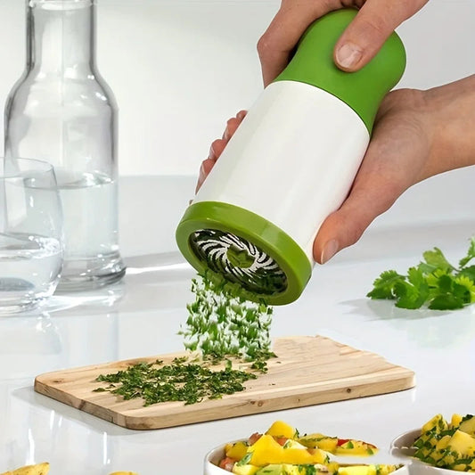 1pc Manual Herb Grinder Spice Mill Parsley Shredder Vegetable Cutter Coriander Mincer Chili and Cilantro Kitchen Tool Gadget Good Vibrations