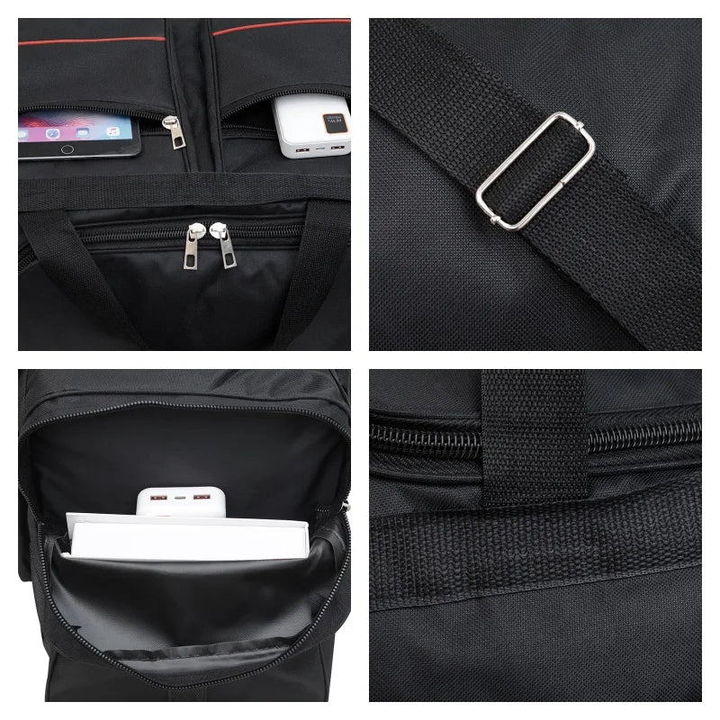 Large Capacity Handbag Multiple Pockets Outdoor Duffle Bag Luggage Gym Bags for Men Sports Fitness Bag Business Travel Package Good Vibrations