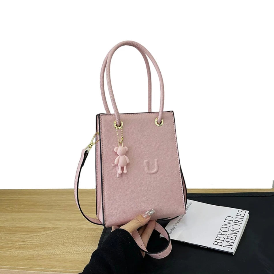 2026 Small Square Bag Women New Handbag Fashion Shoulder Casual Crossbody Solid Color Mobile Phone Bag Good Vibrations