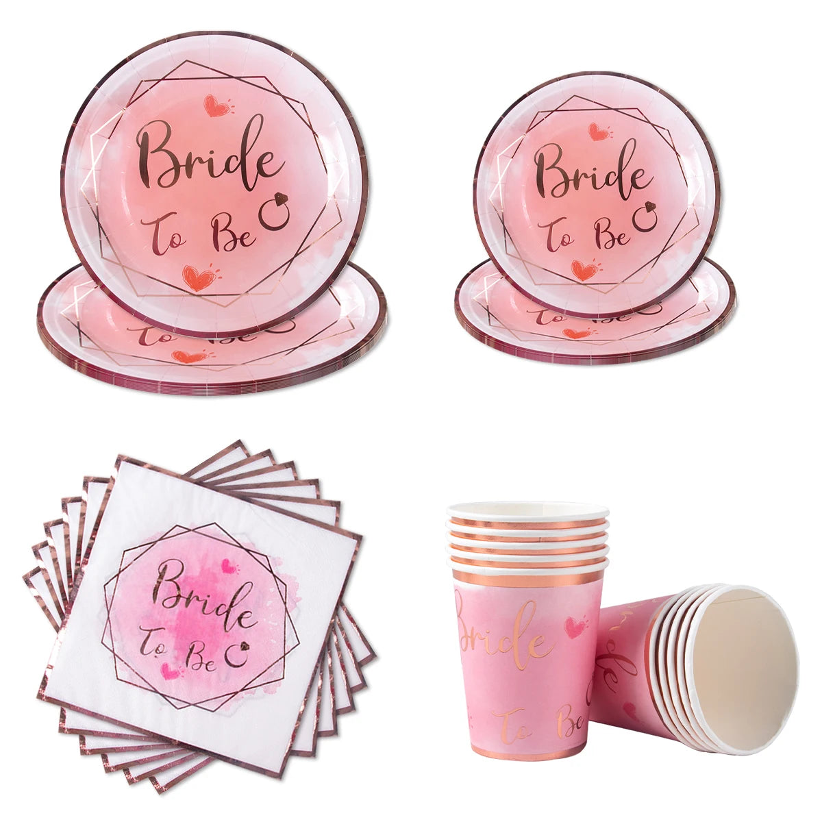 Bachelorette Party Team Bride To Be Tableware Cups Plate Bridal Shower Gift Bride to be Hen Wedding Decorations Adult Supplies Good Vibrations