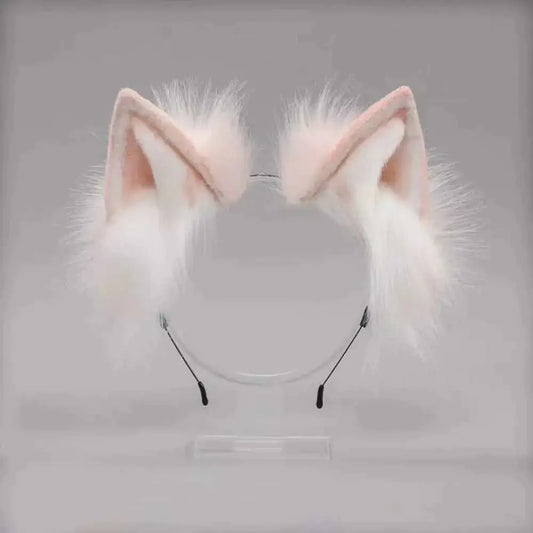 Womens Lolita Plush Hair Ornaments Animal Cat Ears Hair Halloween Party Hair Hoops Anime Cosplay Fancy Props GOOD Vibrations