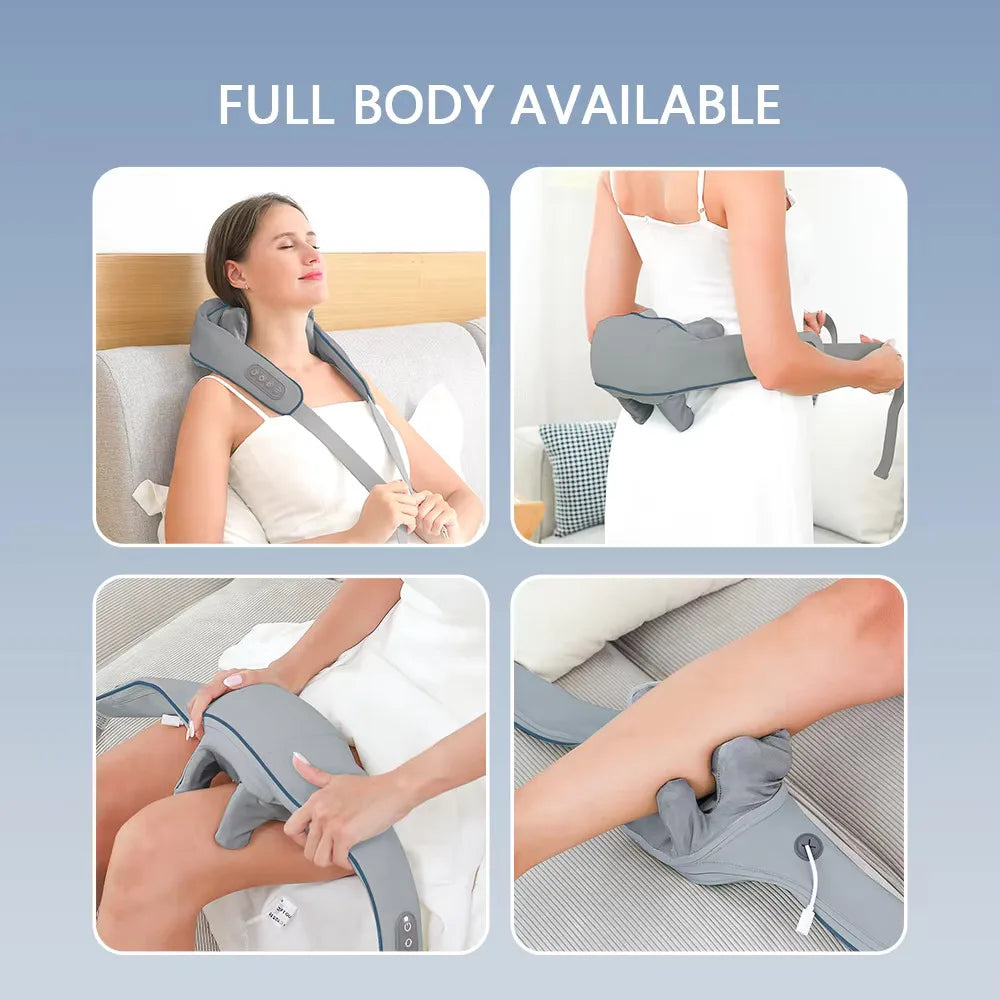 Wireless Neck And Back Massager Neck And Shoulder Kneading Massage Shawl Neck Cervical Relaxing Trapezius Massager Good Vibrations