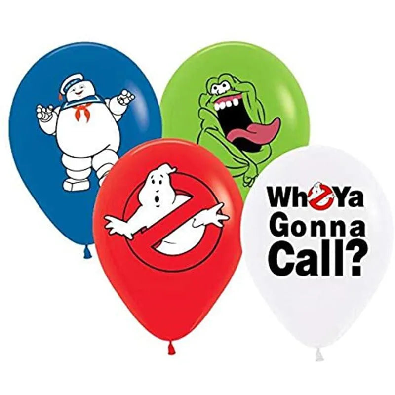 Ghostbuster Balloon Cake Topper Birthday Party Decorations Disposable Tableware Cups Plates Banners Baby Shower Supplies Toy Good Vibrations