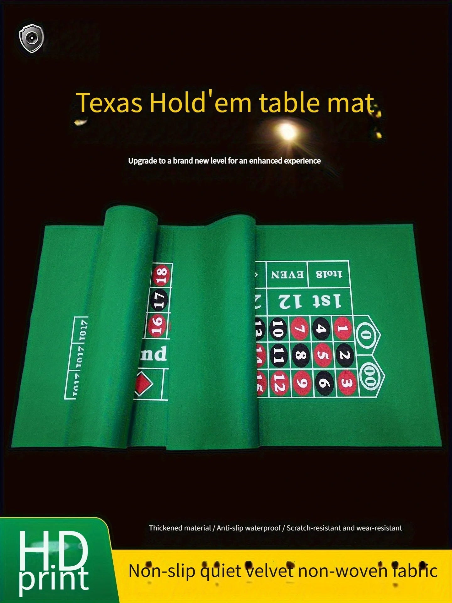 Chip tablecloth, Texas Hold'em velvet table mat, roulette chip cloth, entertainment equipment board game cloth, roulette table m Good Vibrations