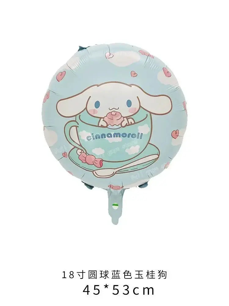 Cinnamoroll Theme Party Supplies Kids Birthday Christmas Decorations Gift Bag Ballons Banner Cake Topper Tableware Accessories Good Vibrations