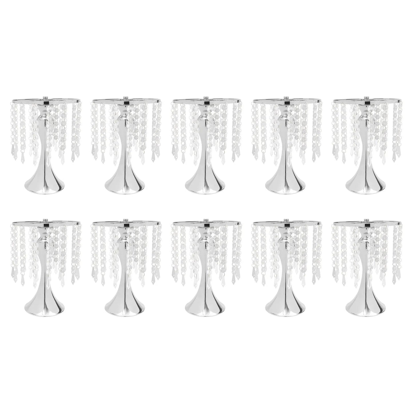 Crystal Flower Stand Wedding Centerpieces Metal Flower Vase Holders for Wedding Party Decor (Gold/Silver) Good Vibrations