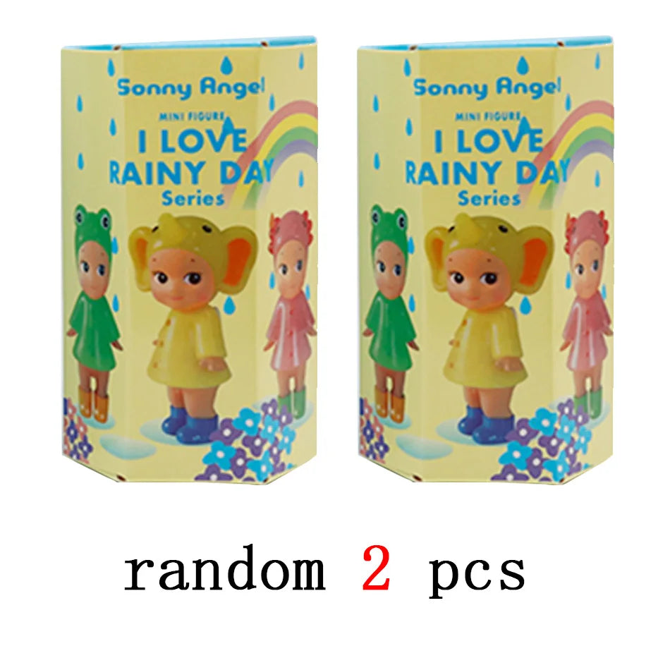 I Love Rainy Day Series Kawaii Vinyl Mini Figure Mystery Blind Box Desktop Decor for Girls Kids Birthday Gift Good Vibrations