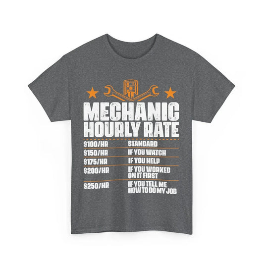 Mechanic T-Shirt, Mechanic Hourly Rate Auto Mechanic Repairman Vintage Shirt Good Vibrations