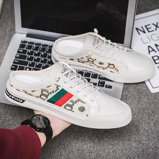 Sandals Man Casual Flat 2025 Fashion Slippers for Men Comfortable Cheap Korean Style Elegant Trend Shoes Original Style Rubber Good Vibrations