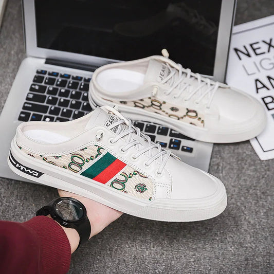 Sandals Man Casual Flat 2025 Fashion Slippers for Men Comfortable Cheap Korean Style Elegant Trend Shoes Original Style Rubber Good Vibrations