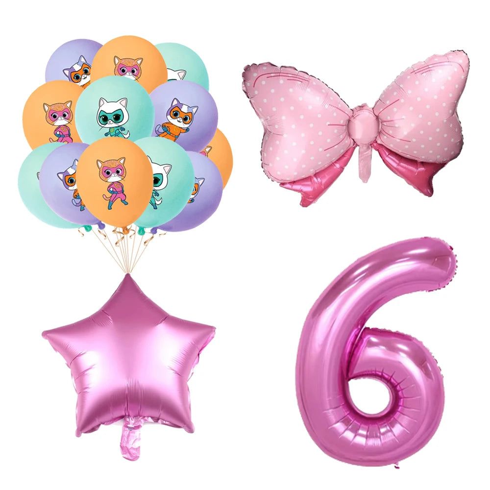 Superkitties Happy Birthday Party Decor Paw Meow Cat Super Kitties Tableware Tablecloth Plate Cup Gift Set Kid Party Supplie Toy Good Vibrations