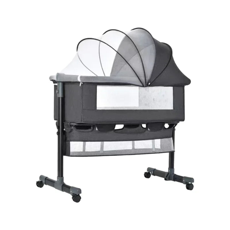 Portable Bedside Sleeping Equipment for Infants, Baby Crib with Covered Bed, Baby Cradle, Newborn Bed Good Vibrations