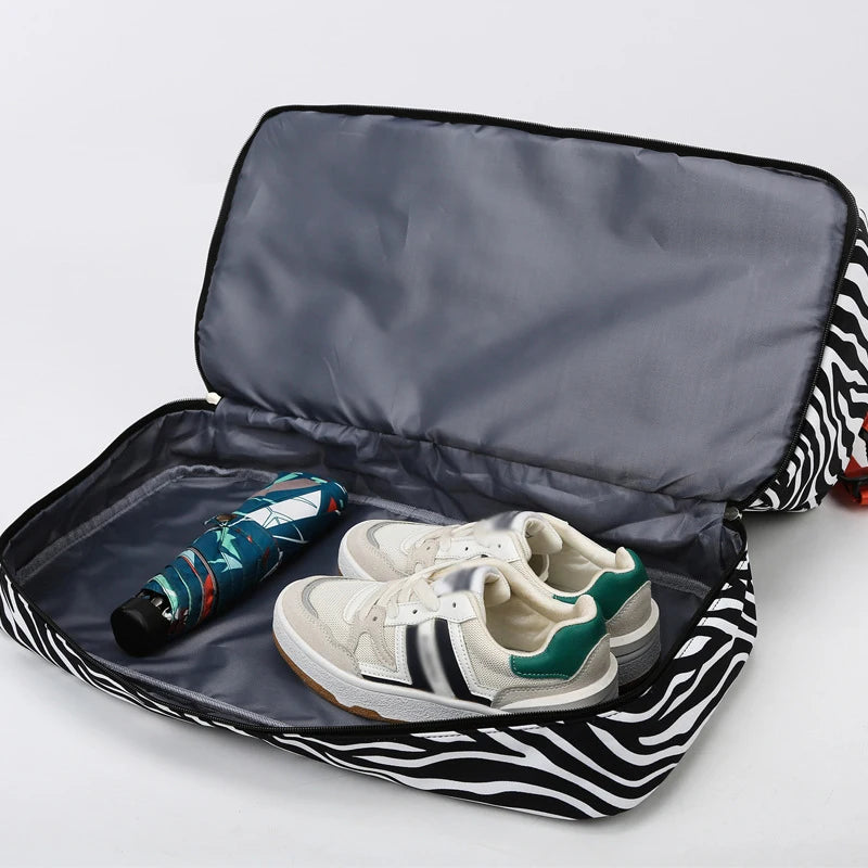 Large Gym Duffel Bag for Women and Men Travel Bag with Shoe and Wet Clothes Compartments Carry On Shoulder Tote Bags Good Vibrations