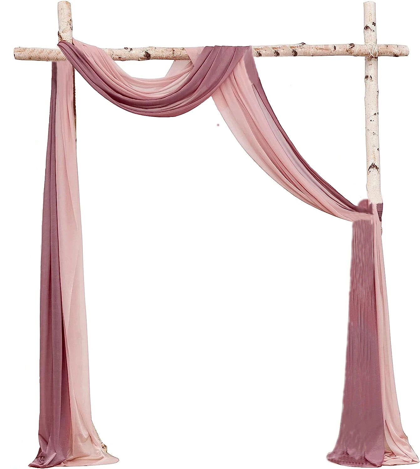Yannew Burnt Orange Rustic Wedding Arch Flowers White Swag Drape Kit for Wedding Ceremony Reception Backdrop Floral Decoration Good Vibrations