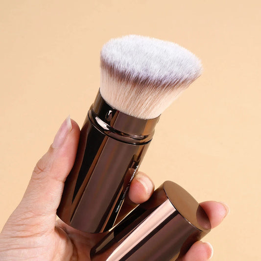 MAANGE 1PCS Retractable Foundation Makeup Brush Soft Fluffy Blusher Powder Concealer Makeup Brush Portable Cosmetic Makeup Tools Good Vibrations