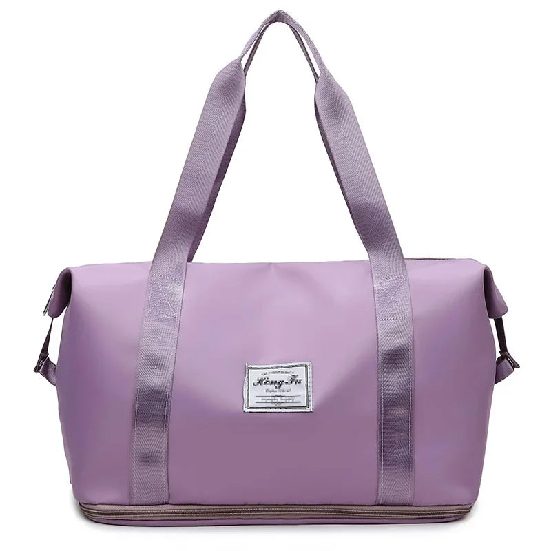 Carry On Travel Duffle Bag Waterproof Sports Gym Tote Bags for Women Large Capacity Storage Luggage Handbag Good Vibrations
