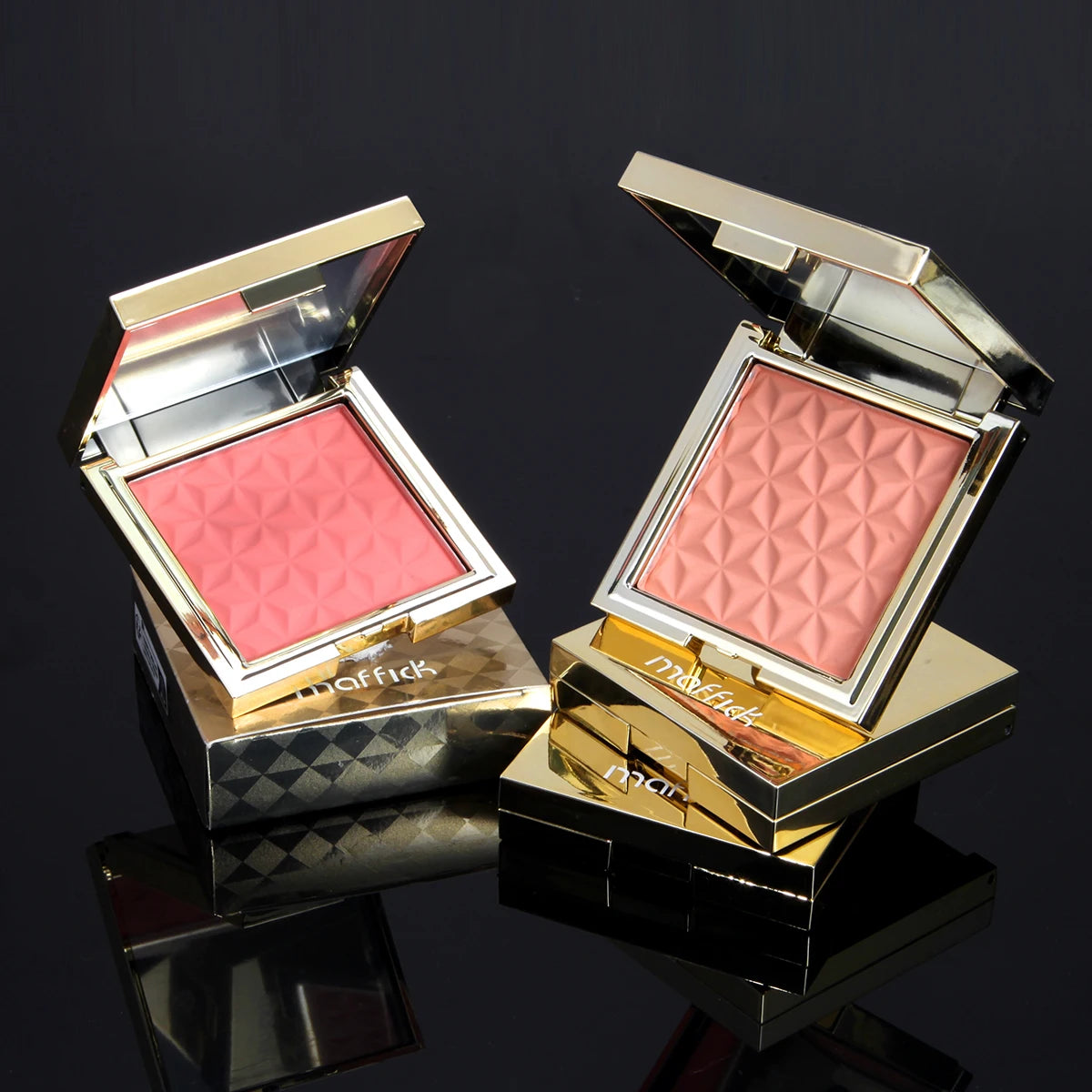 Gold box relief blush nude makeup orange lasting pink rouge makeup plate makeup powder Good Vibrations