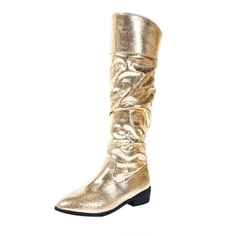 Women's Boots Knee-high Boots Women Shoes Fashion Western Cowgirls Women Boot Fashion Cowboy Leather Women 2025 New Good Vibrations