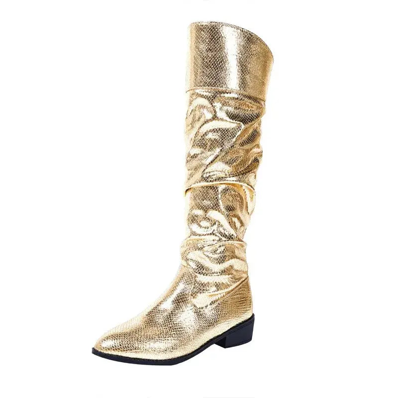 Women's Boots Knee-high Boots Women Shoes Fashion Western Cowgirls Women Boot Fashion Cowboy Leather Women 2025 New Good Vibrations