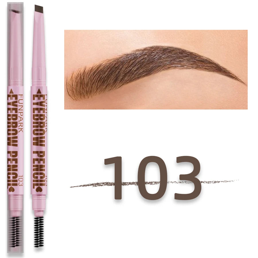 2 in 1 Professional Eyebrow Pencil Eye Makeup for Women 5 Colors Waterproof Long Lasting Eyebrow Brush Eye Brow Pen Cosmetic Gif Good Vibrations