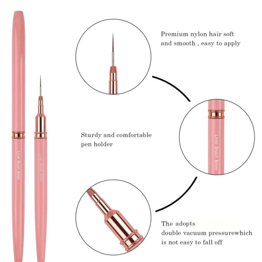 Nail art pen professional nail polish fine line pen with cover metal nail brush DIY painting hook pen pull line nail art tools Good Vibrations