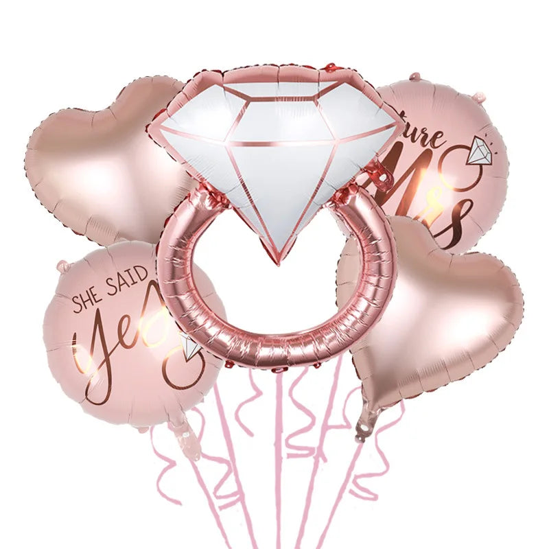 Bride To Be Balloons Rose Gold Letters Foil Balloon Team Wedding Decorations Bachelorette Party Supplies Good Vibrations