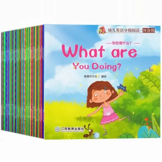 60 Books/Set Children's English Early Learning Picture Book Graded Reading Storybook Enlightenment Cognitive Tale Bedtime Story Good Vibrations