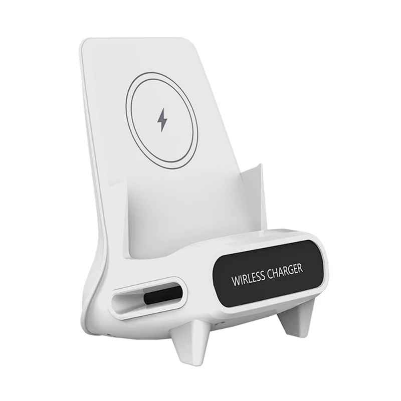 15W Fast Wireless Charger Stand Pad Desktop For PHONE Holder Bracket Charging Station Dock Mount For Mobile White-AB01 Good Vibrations