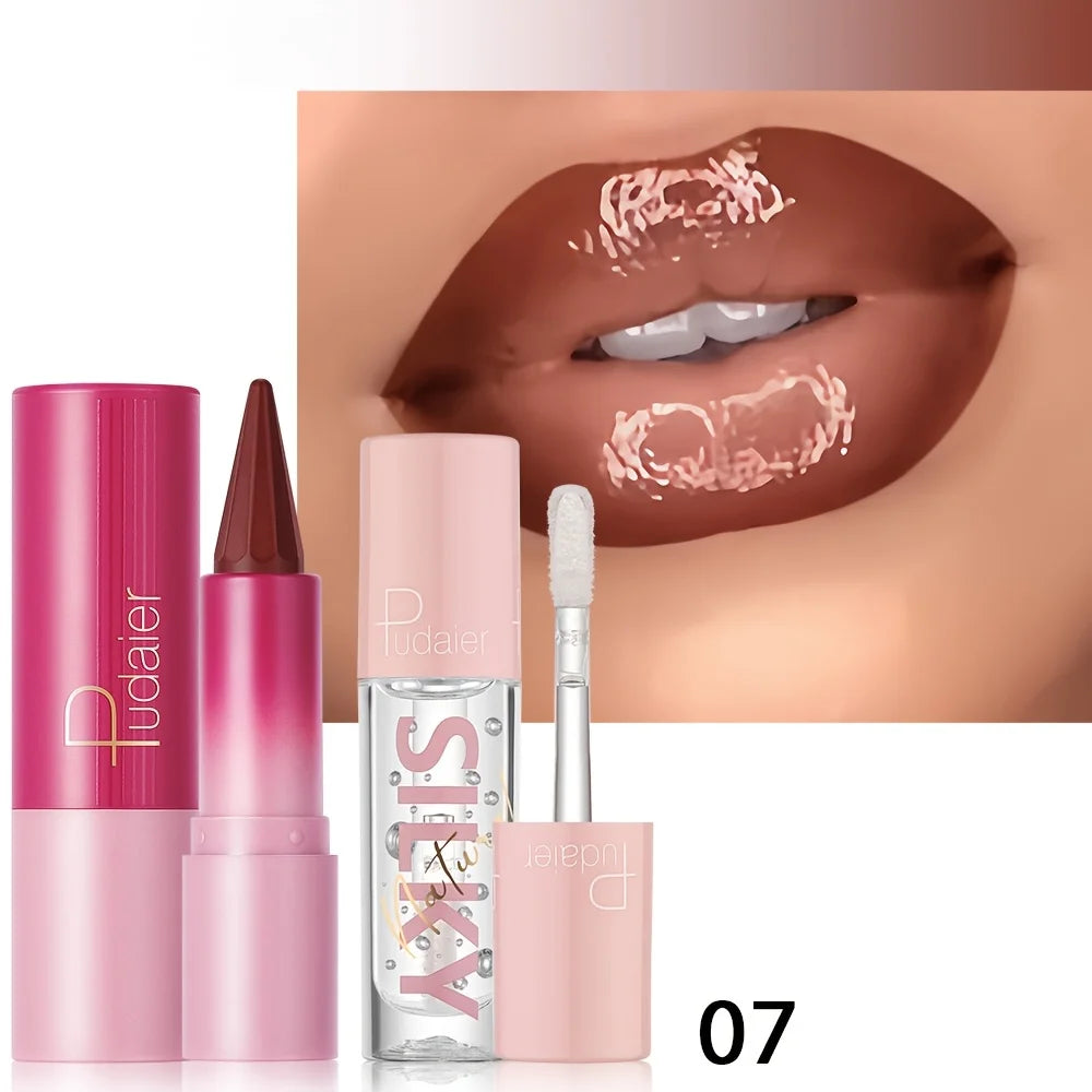 Silky Smooth Lipstick & Nourishing Lip Oil Set - Create Versatile Stunning Looks with Long-Lasting Hydration - Ideal for Effortl Good Vibrations