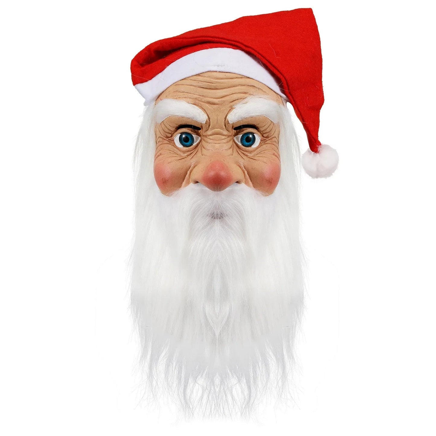 Merry Christmas Santa Claus Latex Mask Outdoor Ornamen Cute Santa Claus Costume Masquerade Wig Beard Dress up Xmas Party Good Vibrations