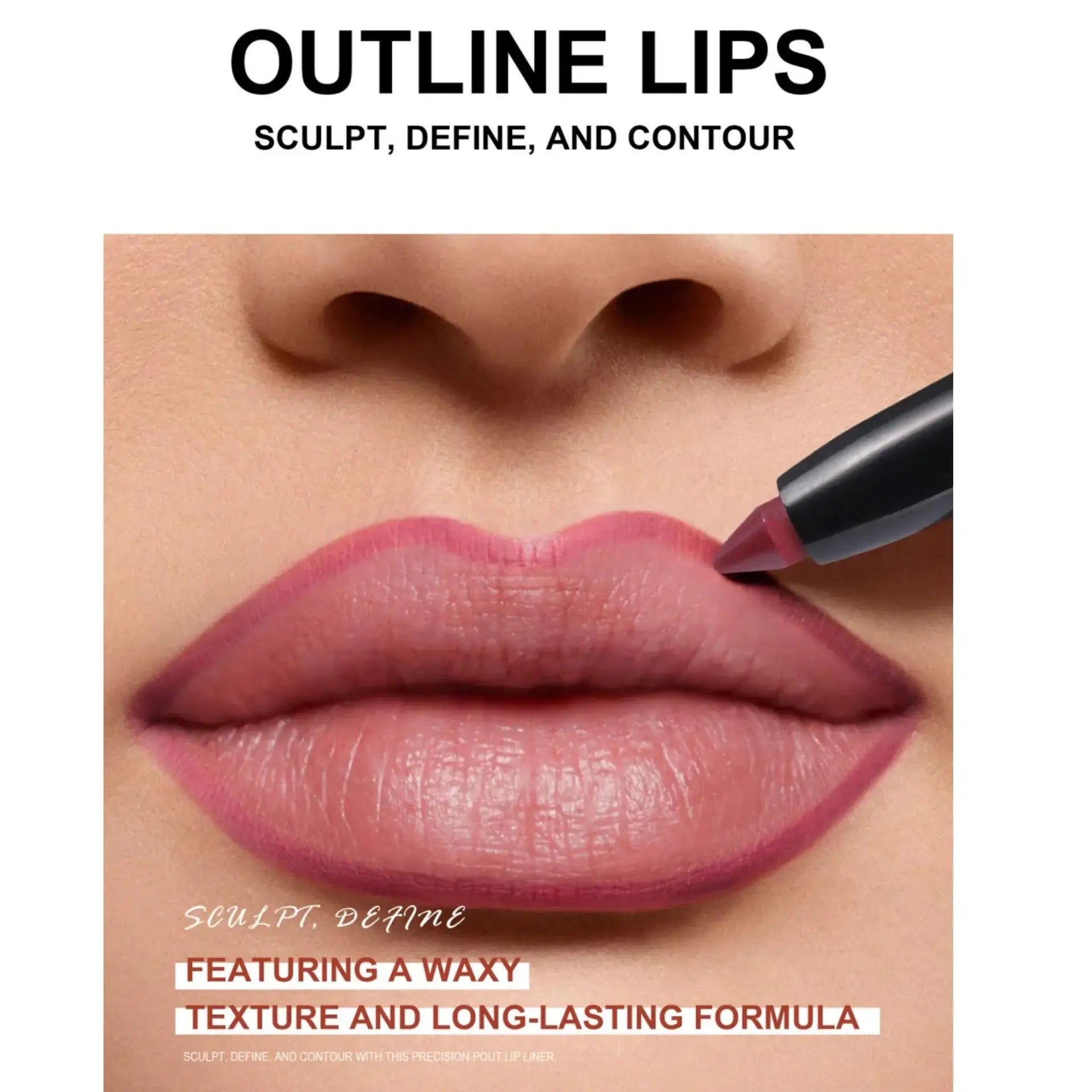 Long Wearing Matte Lipliner Set 6 Colors Creamy Texture Lip Defining Pencil Easy Glide Non Fading Makeup Must Have Good Vibrations