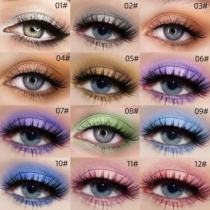 13-Shade Waterproof Liquid Eyeshadow Palette - High Shine  Long-Lasting & Smudge-Proof Makeup Set for Glamourous Looks glitter Good Vibrations