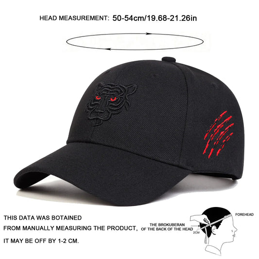 Children Tiger Embroidery Baseball Caps Spring Autumn Outdoor Adjustable Casual Hats Boy Girl Travel Sunscreen Hat Good Vibrations