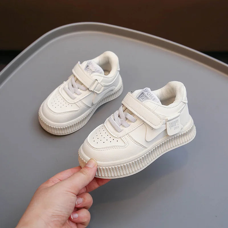 Spring Autumn Children Shoes Small White Shoes Low-top Board Girls Baby Sneaker New Kids Sport Shoes Boys Student Casual Sneaker Good Vibrations