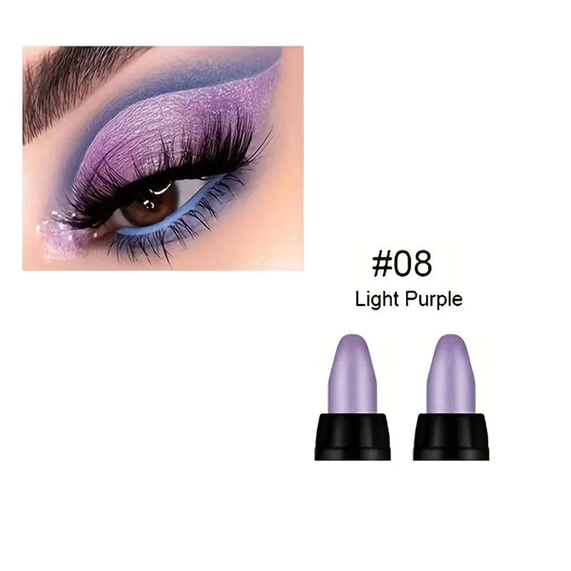 16 Colors Pearlescent Eyeliner, Color Glitter Waterproof Long-Lasting Eye Makeup Non-smudge Eyeliner Good Vibrations