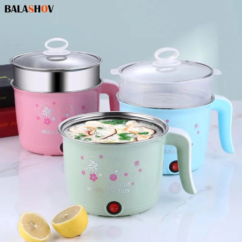 Multifunction Electric Cooker Hot Pot 1-2 People Heating Pan Multi Ramen Pot Machine Mini Rice Cook Kitchen Appliance Korea 220V Good Vibrations Adult Super Store