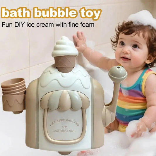 Bath Bubble Toy Funny DlY Ice Cream With Foam Good Vibrations