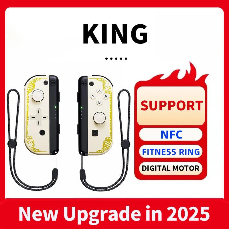 Wireless Switch Joypads, Switch Controller Compatible with Switch/OLED/Lite,Joy Pads for Switch Support NFC FITNESS RING Good Vibrations