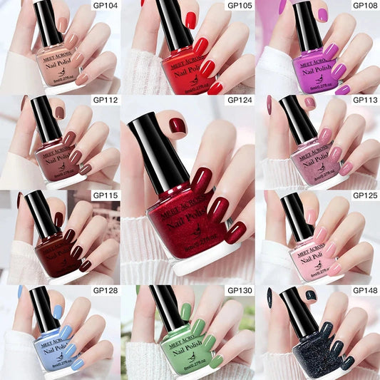 8ml Peel Off Water-Based Nail Polish Red Nails Fast Drying Long-Lasting Nail Art Polish DIY Design No Need Lamp Cure Manicure Good Vibrations