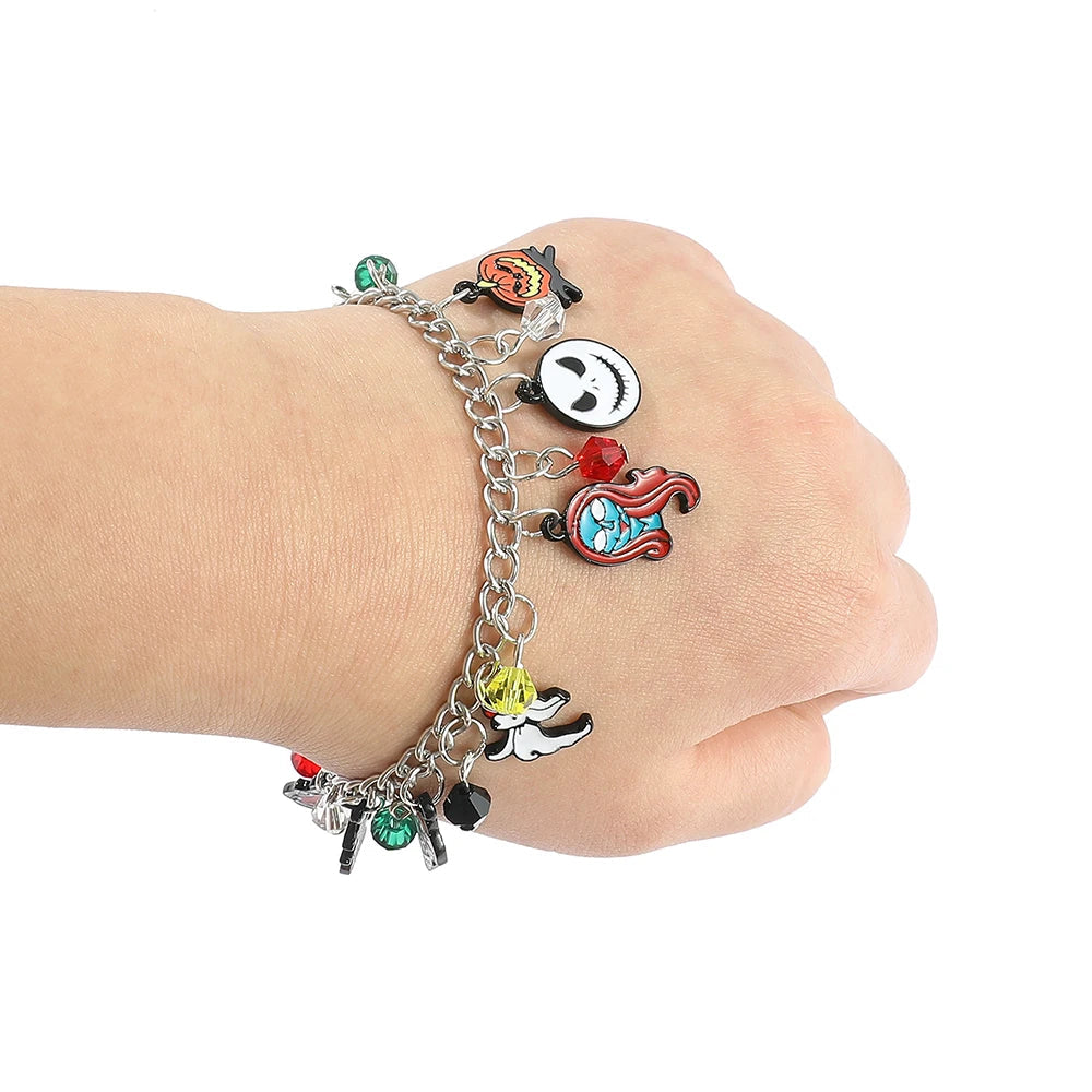 Horror Charms Bracelet Halloween Figure Pendant Bangles Bracelets for Women Men Jewelry Collection Gift Good Vibrations