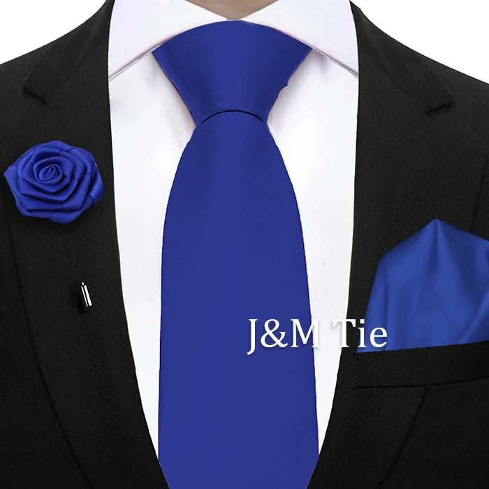Mens Ties Set Sage Green Pink Grey Brown NeckTie Pocket Square Brooch Wedding Tie Suit Accessories Fit Group Holiday Party